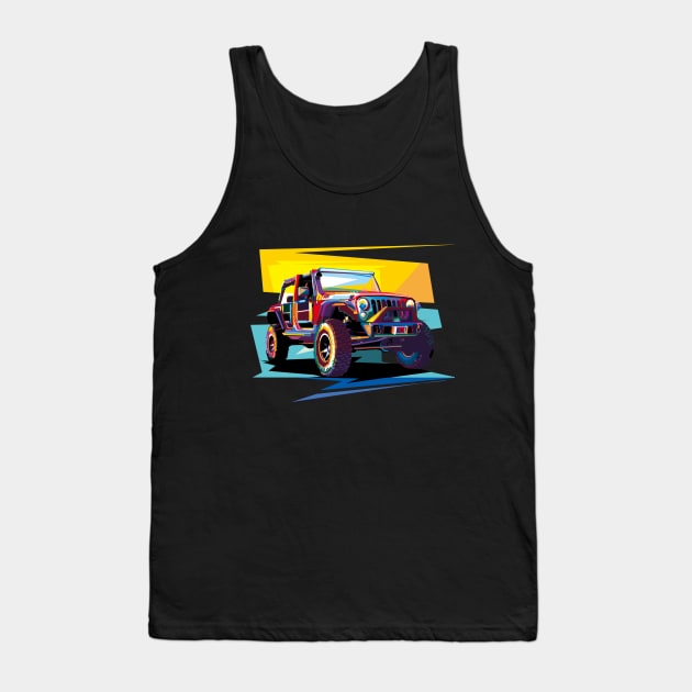 Jeep painting Tank Top by Madiaz